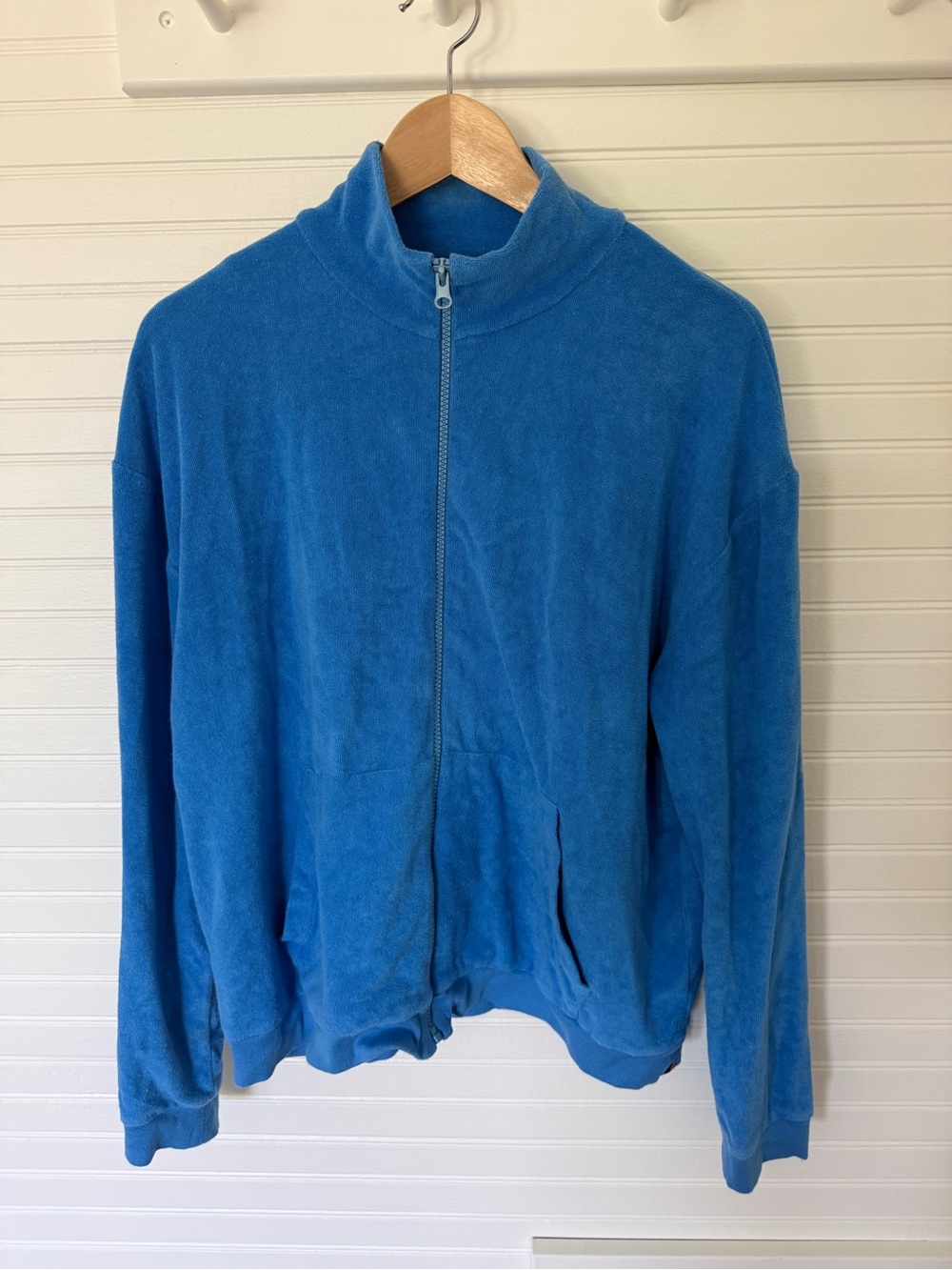 KULE Bright Blue Zip-Up Terry Jacket